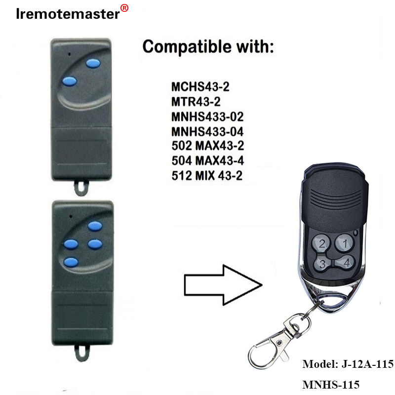 Para sa 502 MAX43-2, 504 MAX43-4 Kapuli nga Remote 433,92mhz Garage Door Remote Control