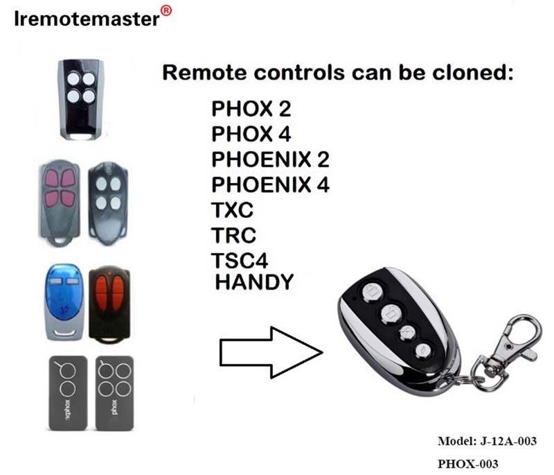Para sa PHOENIX 2 4 TSC2 TSC4 HANDY2 kapuli nga garahe nga pultahan remote control 433.92mhz